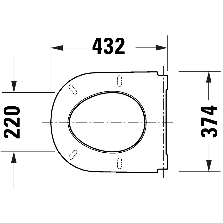 Duravit 28210000 - Asiento de inodoro D-CODE 37,4 x 43,3 cm, blanco