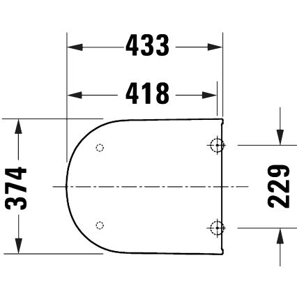 Duravit 28210000 - Asiento de inodoro D-CODE 37,4 x 43,3 cm, blanco