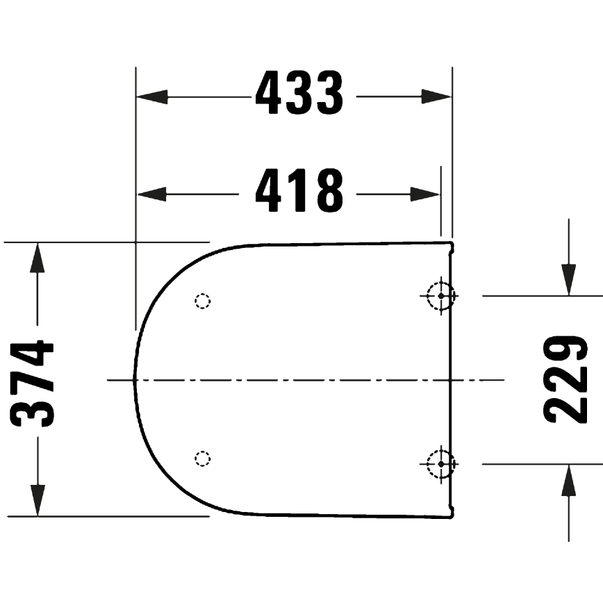 Duravit 28210000 - Asiento de inodoro D-CODE 37,4 x 43,3 cm, blanco