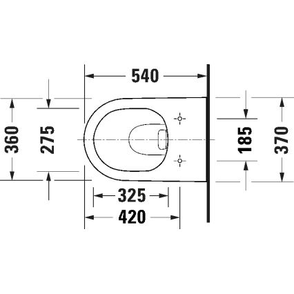 Duravit 29030900212 - Inodoro suspendido Rimless D-CODE cerámica/blanco brillante
