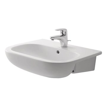 Duravit 339550000 - Lavabo encastrado D-CODE 55x44 cm, cerámica, blanco brillante