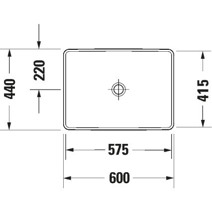 Duravit 358600079 - Lavabo encastrado D-NEO 60x44 cm cerámica/blanco brillante