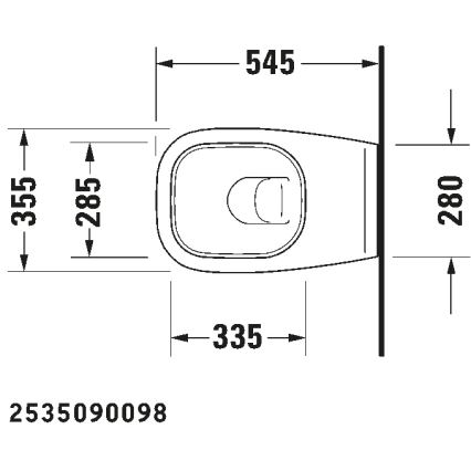 Duravit 45351900A1 - Inodoro suspendido con asiento D-CODE de cerámica / blanco brillante