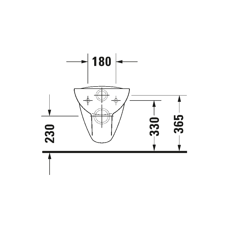 Duravit 45351900A1 - Inodoro suspendido con asiento D-CODE de cerámica / blanco brillante