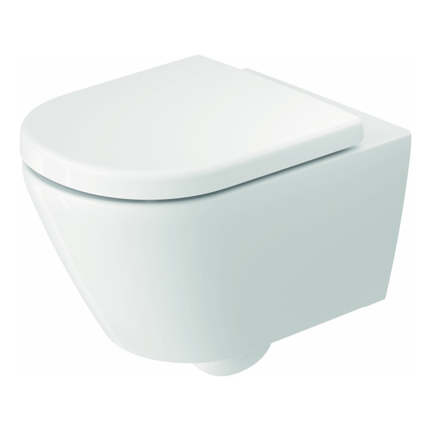 Duravit 49030900B2 - Inodoro suspendido D-CODE con asiento, cerámica/blanco brillante