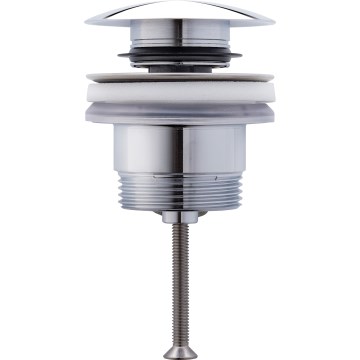 Duravit 50521000 - Desagüe para lavabo PUSH-OPEN Ø 6,3 cm, cromo brillante