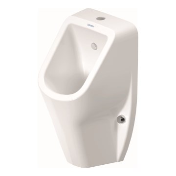 Duravit 828300000 - Urinario D-CODE Rimless con toma superior, desagüe posterior, cerámica, blanco brillante