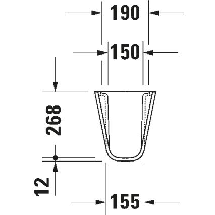 Duravit 8571800002 - Cubierta para sifón D-CODE 30x26,8 cm cerámica/blanco brillante
