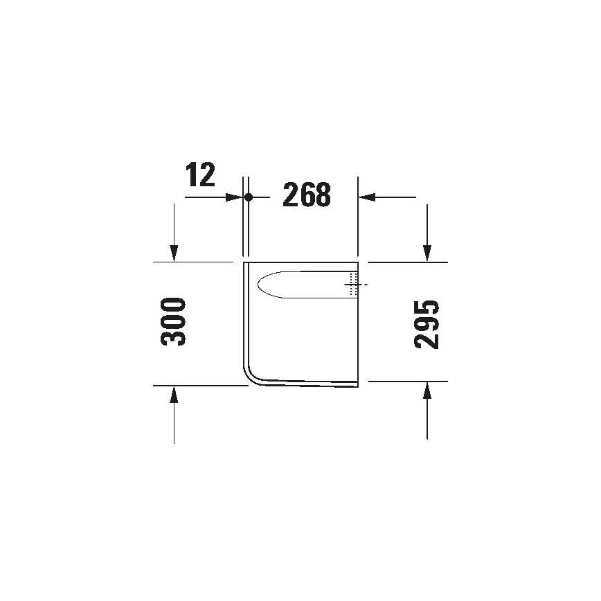 Duravit 8571800002 - Cubierta para sifón D-CODE 30x26,8 cm cerámica/blanco brillante