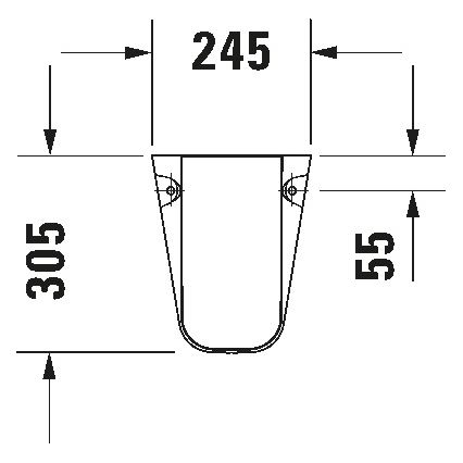 Duravit 8571800002 - Cubierta para sifón D-CODE 30x26,8 cm cerámica/blanco brillante