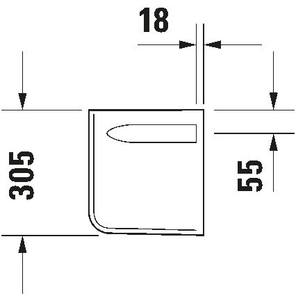 Duravit 8571800002 - Cubierta para sifón D-CODE 30x26,8 cm cerámica/blanco brillante