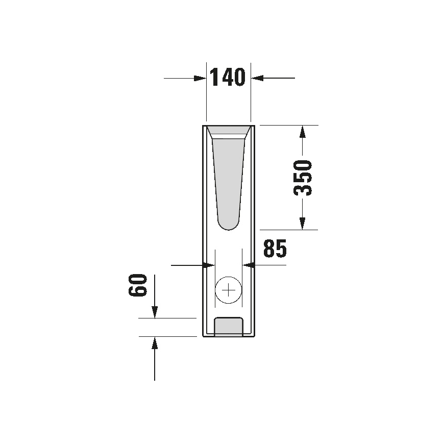 Duravit 8632700002 - Cubierta para sifón D-CODE 70,5x19 cm cerámica/blanco brillante