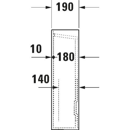 Duravit 8632700002 - Cubierta para sifón D-CODE 70,5x19 cm cerámica/blanco brillante