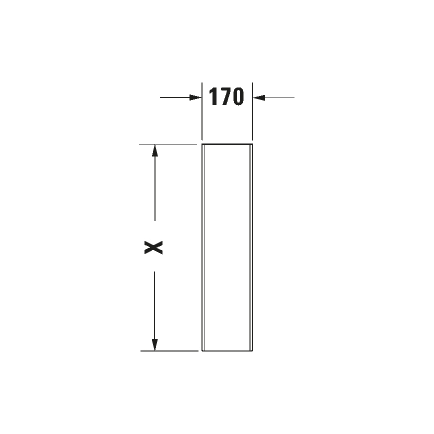 Duravit 8632700002 - Cubierta para sifón D-CODE 70,5x19 cm cerámica/blanco brillante