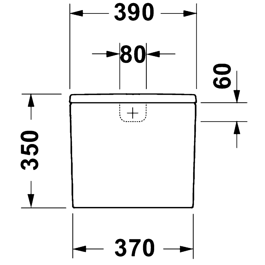 Duravit 9530000852 - Cisterna de descarga para inodoro D-CODE 4,5/3l cerámica/blanco