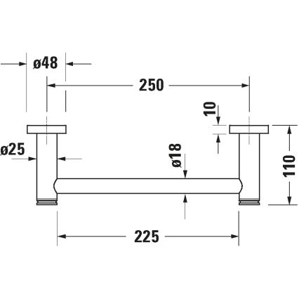 Duravit 99141000 - Asa para bañera D-CODE 28,4 cm cromo brillante