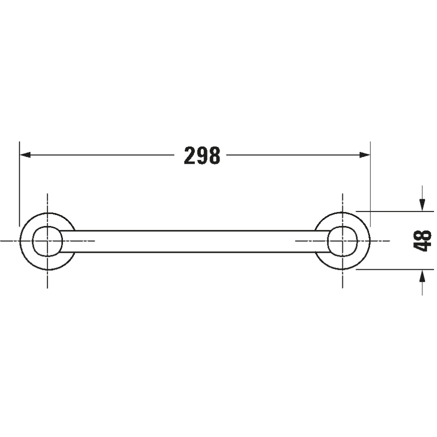 Duravit 99141000 - Asa para bañera D-CODE 28,4 cm cromo brillante