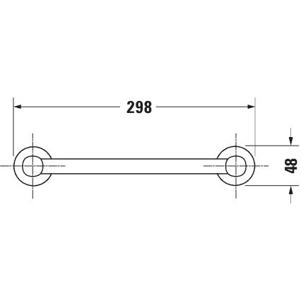 Duravit 99144600 - Asa para bañera D-CODE 28,4 cm negro mate