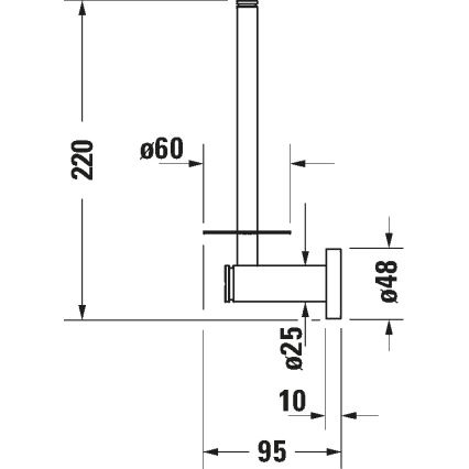 Duravit 99151000 - Soporte para papel higiénico D-CODE en cromo brillante