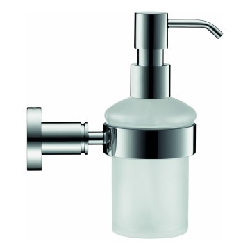 Duravit 99161000 - Dispensador de jabón mural D-CODE 390 ml vidrio esmerilado/cromo brillante