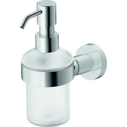 Duravit 99161000 - Dispensador de jabón mural D-CODE 390 ml vidrio esmerilado/cromo brillante