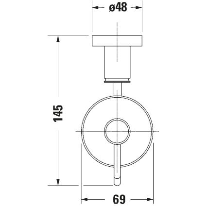 Duravit 99164600 - Dispensador de jabón de pared D-CODE 390 ml vidrio esmerilado/negro mate