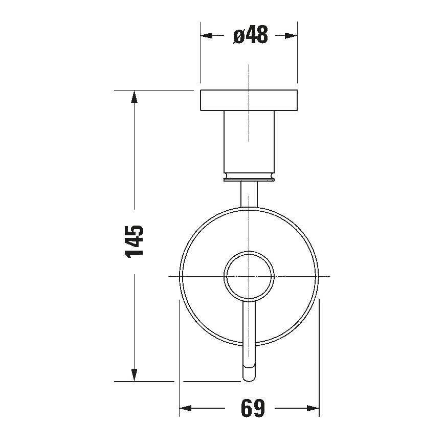 Duravit 99164600 - Dispensador de jabón de pared D-CODE 390 ml vidrio esmerilado/negro mate