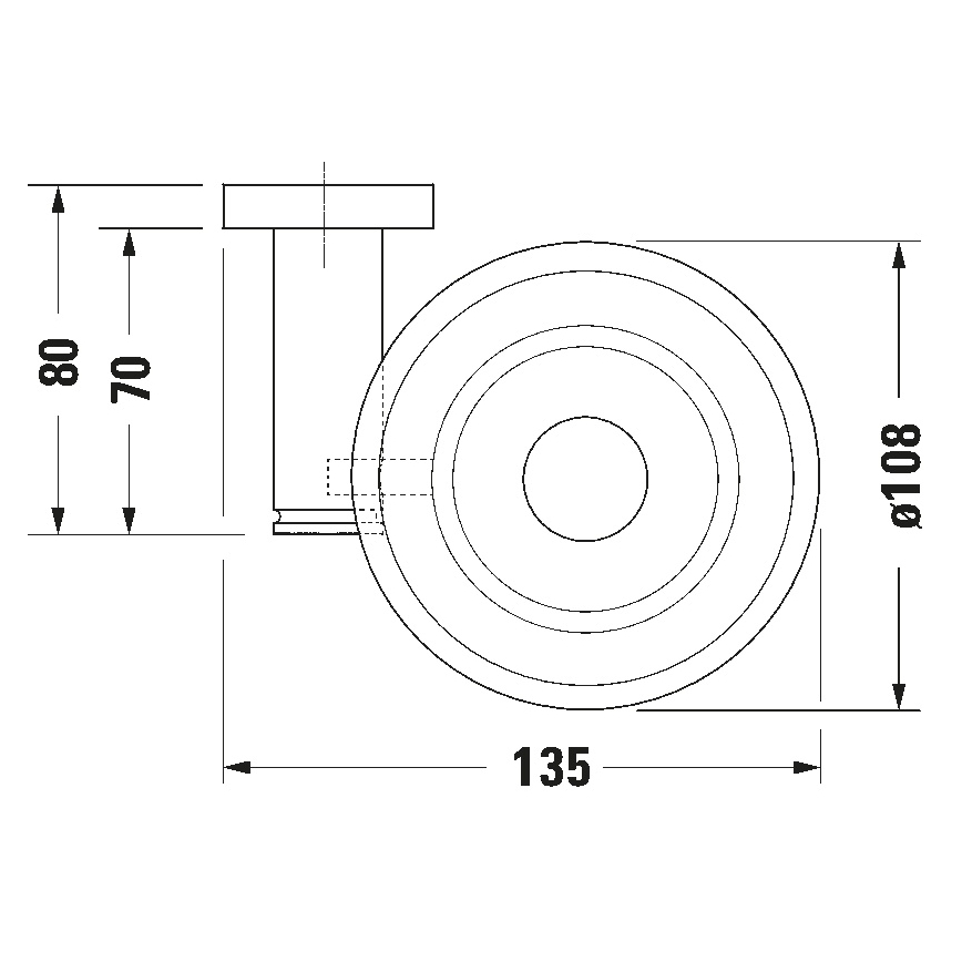 Duravit 99181000 - Jabonera de pared D-CODE, derecha, cromo pulido