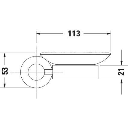 Duravit 99181000 - Jabonera de pared D-CODE, derecha, cromo pulido