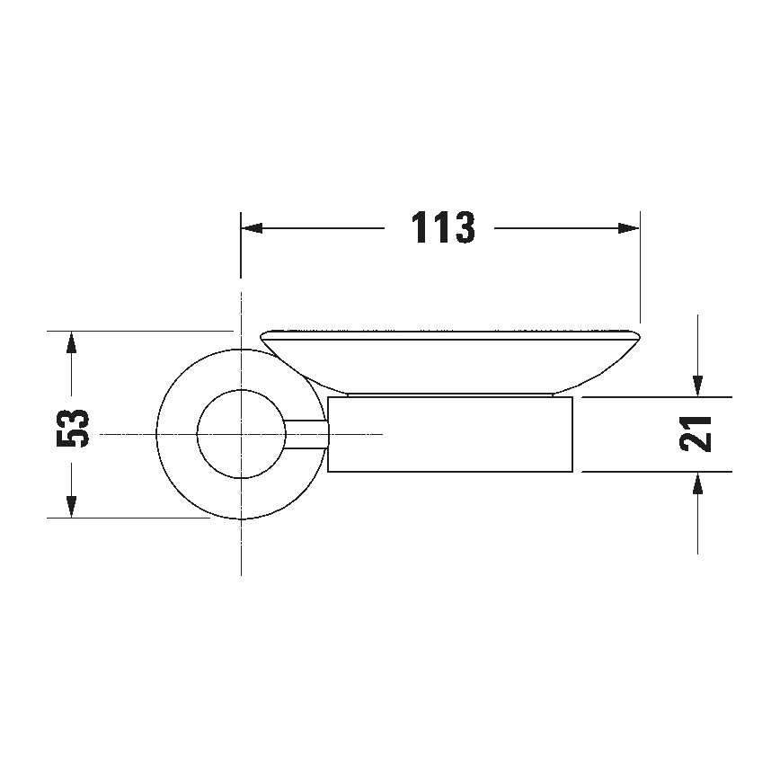 Duravit 99181000 - Jabonera de pared D-CODE, derecha, cromo pulido