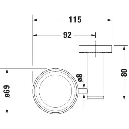 Duravit 99191000 - Soporte mural para cepillos de dientes D-CODE, izquierdo, cromo brillante