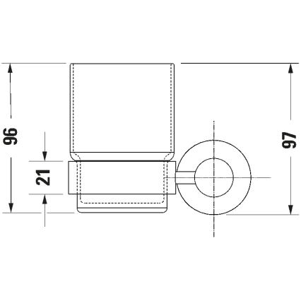 Duravit 99191000 - Soporte mural para cepillos de dientes D-CODE, izquierdo, cromo brillante