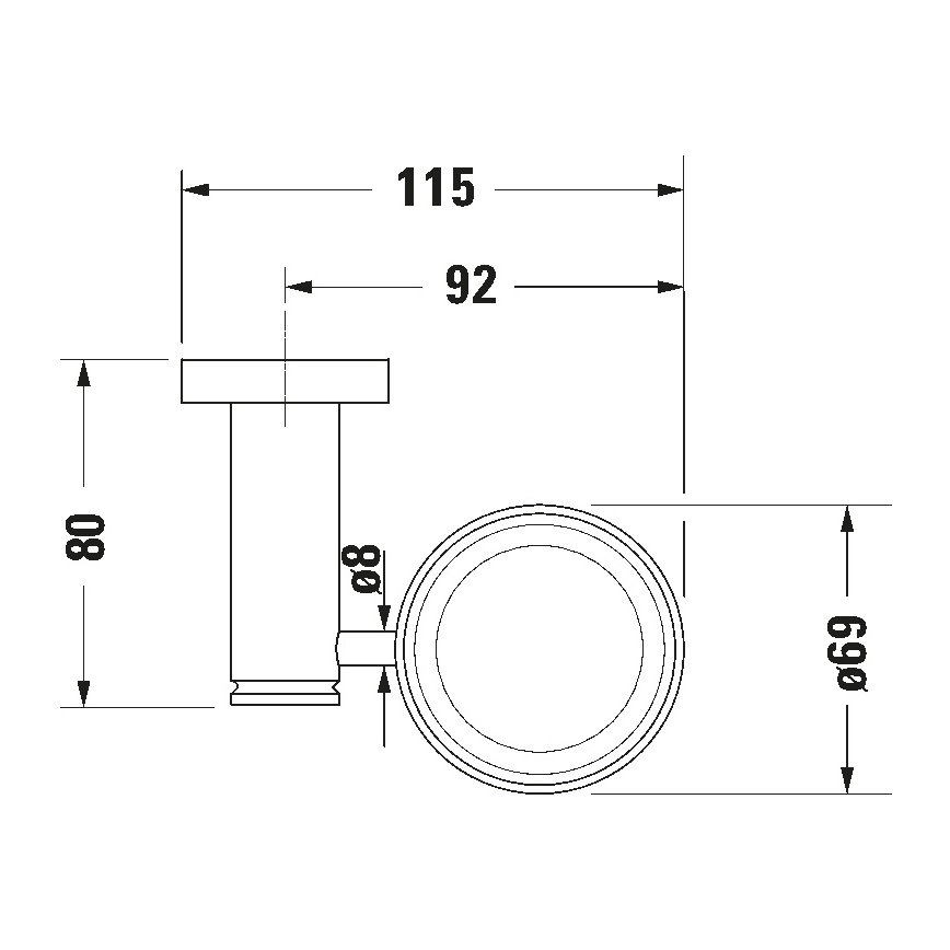 Duravit 99201000 - Soporte mural para cepillos de dientes D-CODE, derecho, cromado brillante