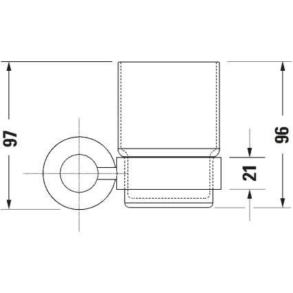 Duravit 99201000 - Soporte mural para cepillos de dientes D-CODE, derecho, cromado brillante