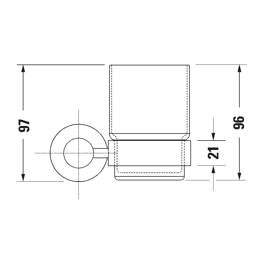 Duravit 99201000 - Soporte mural para cepillos de dientes D-CODE, derecho, cromado brillante