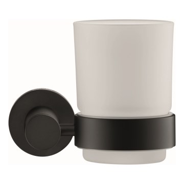 Duravit 99204600 - Soporte mural para cepillos de dientes D-CODE, derecho, negro mate