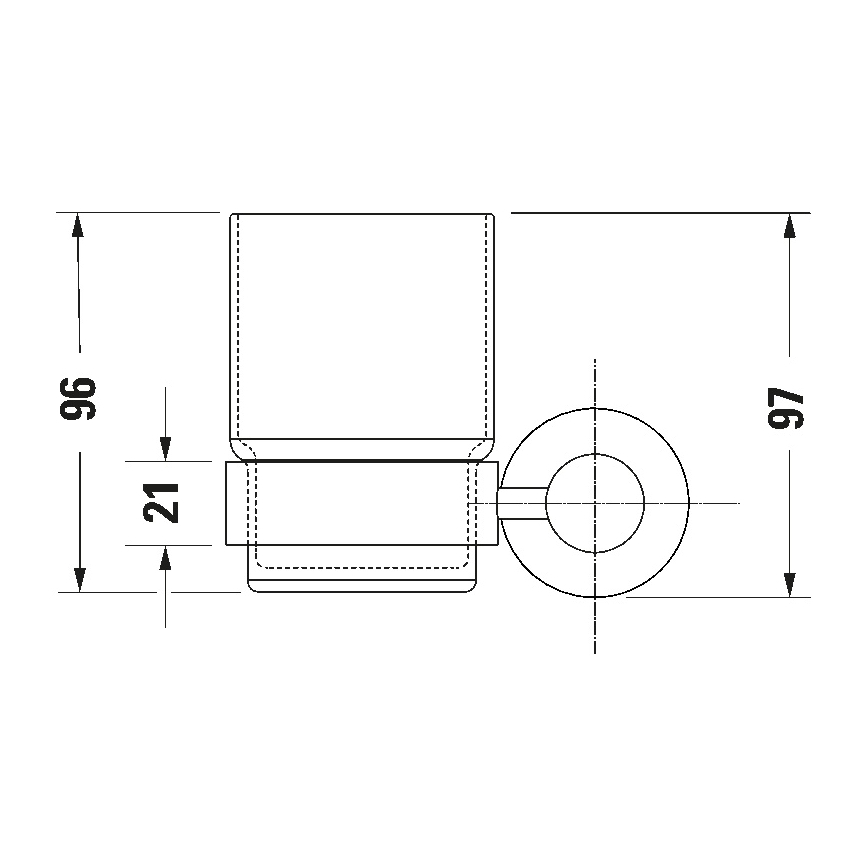 Duravit 99204600 - Soporte mural para cepillos de dientes D-CODE, derecho, negro mate