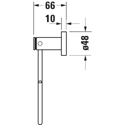 Duravit 99214600 - Toallero de pared D-CODE negro mate