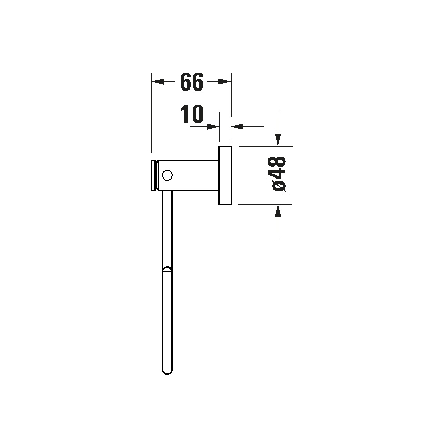 Duravit 99214600 - Toallero de pared D-CODE negro mate