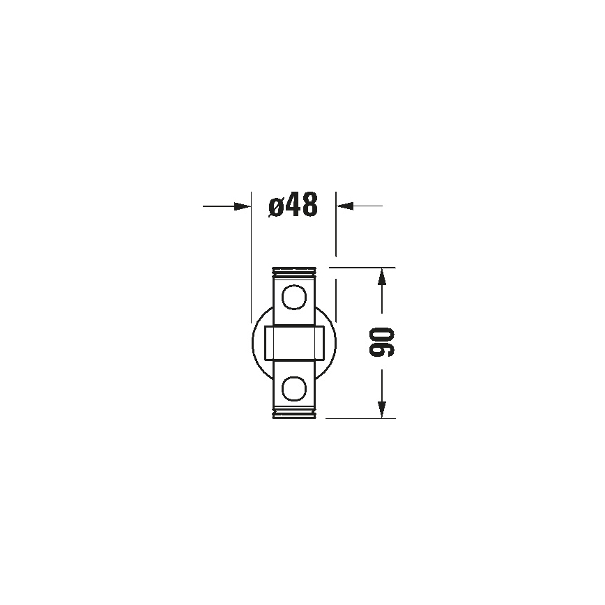 Duravit 99221000 - Toallero mural D-CODE 44,7 cm, acabado en cromo brillante