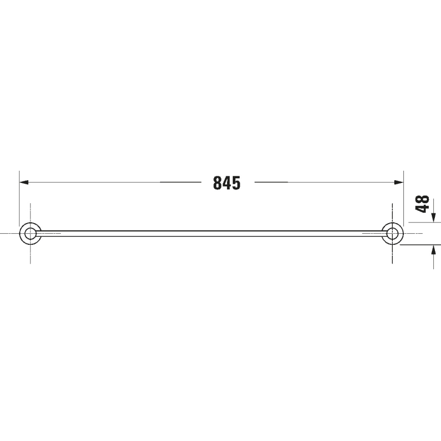 Duravit 99231000 - Toallero de pared D-CODE 84,5 cm cromado brillante