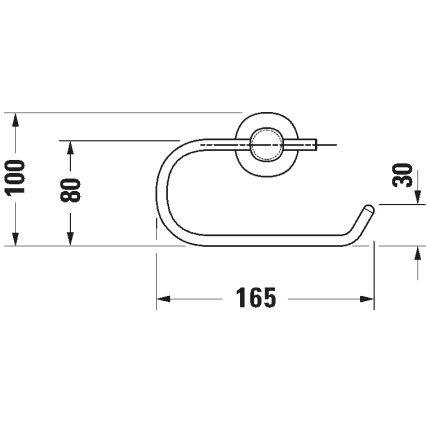 Duravit 99261000 - Portarrollos de papel higiénico D-CODE, cromo brillante