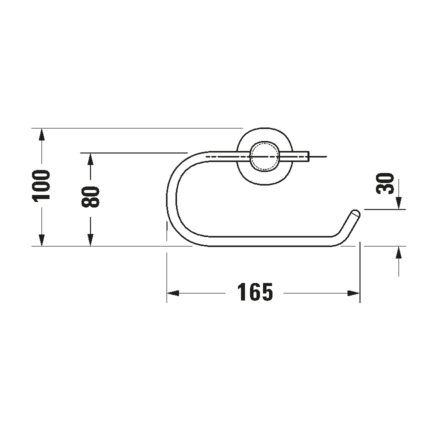 Duravit 99261000 - Portarrollos de papel higiénico D-CODE, cromo brillante