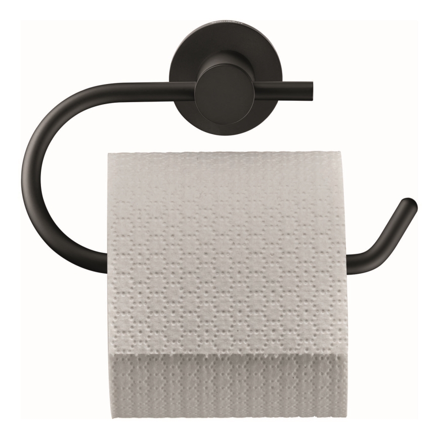 Duravit 99264600 - Portarrollos de papel higiénico D-CODE negro mate