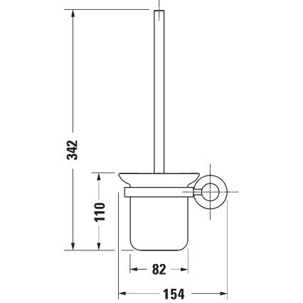 Duravit 99271000 - Escobilla de WC mural D-CODE cromado brillante