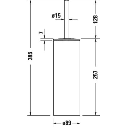 Duravit 99284600 - Cepillo para inodoro de pie D-CODE negro mate