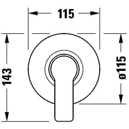 Duravit DC4210007010 - Mezclador de ducha para instalación empotrada D-CODE, cromo brillante