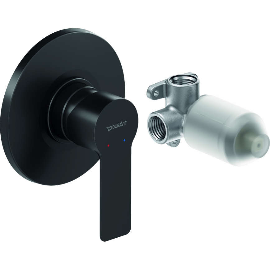 Duravit DC4210007046 - Mezclador de ducha para instalación empotrada D-CODE, negro mate