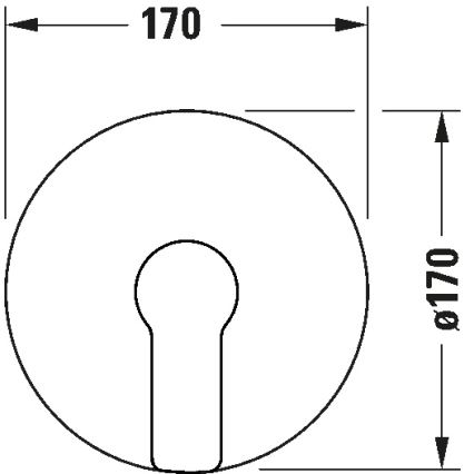 Duravit DC4210010010 - Mezclador de ducha para instalación empotrada D-CODE, acabado cromo brillante