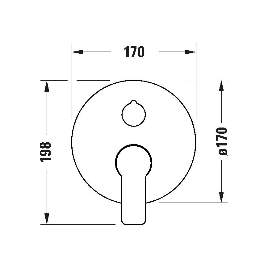 Duravit DC4210012010 - Mezclador de ducha para instalación empotrada D-CODE, acabado cromado brillante